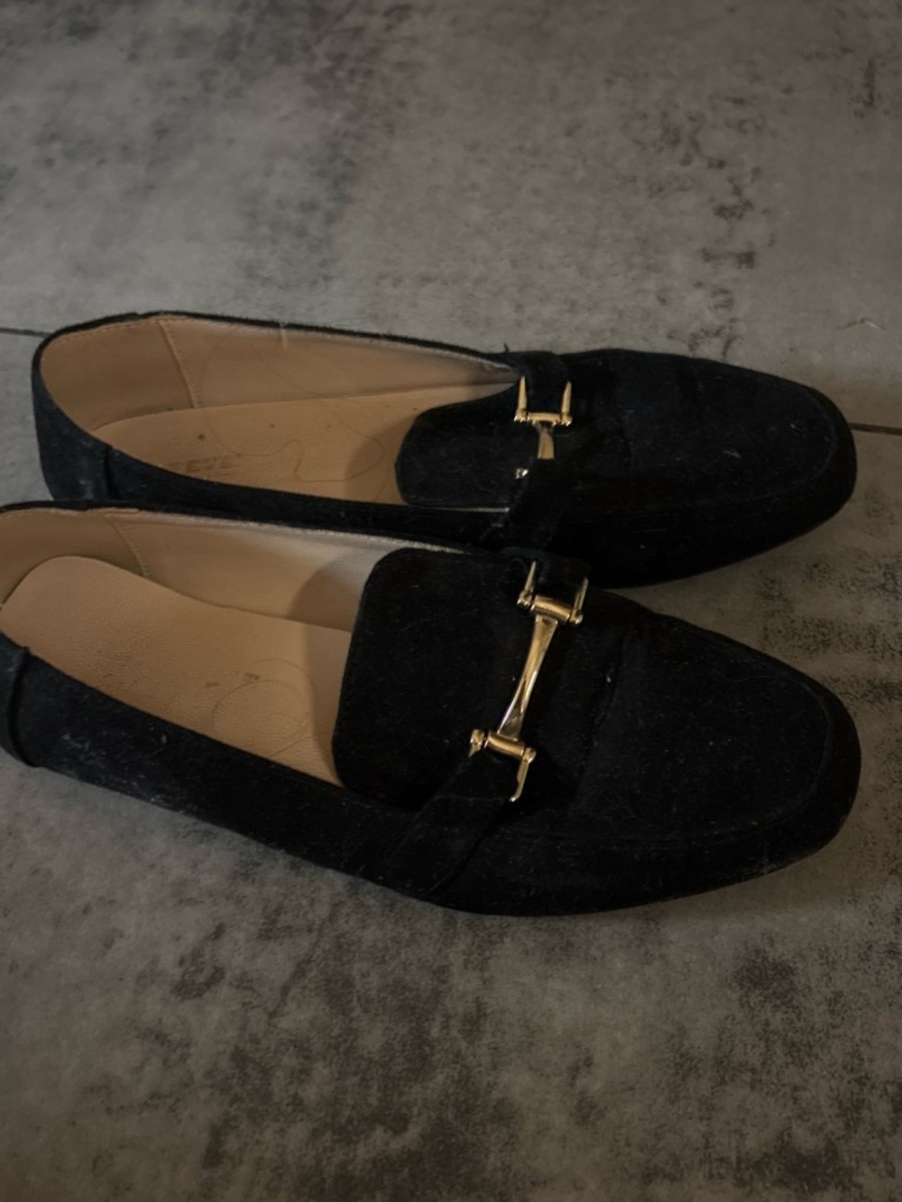 Woman’s Black Suede Bit Loafers